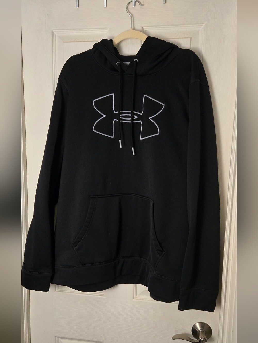 Under Armour Black Crewneck Hoodie with Contrasting Logo